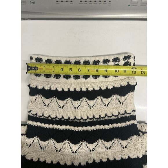 NWT Anthropologie Textured Knit Black White Midi Skirt size XXS Petite msrp $168 - Picture 11 of 14
